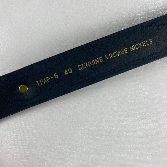 RARE Genuine Vintage Nickles Leather Belt Buffalo Indian Head 40 - Picture 6 of 13